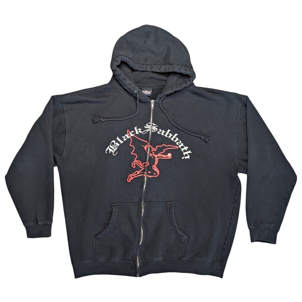 Winterland Black Sabbath Oversized! XL Black Zip Up Hoodie Graphic